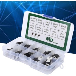 Transistor regolatore di tensione a 3 pin kit da 50 pezzi vari modelli LM317T/L7824
