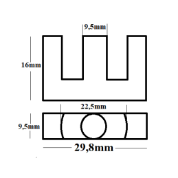 Nucleo trasformatore in ferrite ER