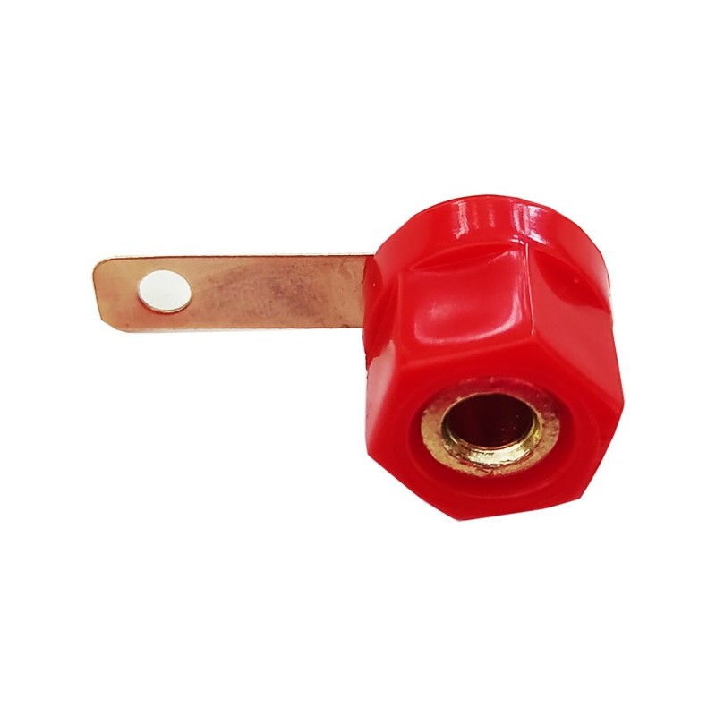 Connettore a banana rosso da panello