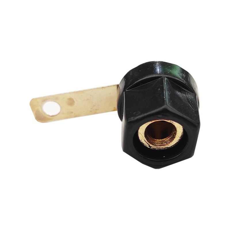 Connettore a banana nero da panello