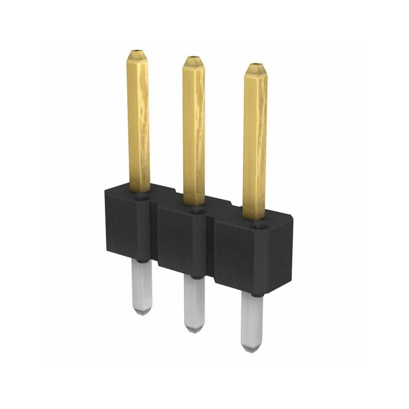 Connettore 3 poli da pcb passo 2,54 mm - contatti dorati