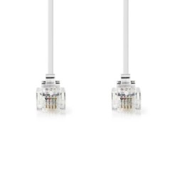Cavo per telecomunicazioni Maschio RJ11 - Maschio RJ11 10m Bianco