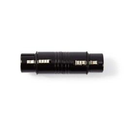 Accoppiatore XLR - Femmina a 3 pin XLR - Femmina a 3 pin XLR Nero