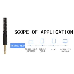 Adattatore audio telato 20cm 1x jack 3.5mm maschio 2x jack 3.5mm femmina microfono-cuffie