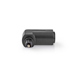 Adattatore Audio Ottico angolato 90° Maschio TosLink - Femmina TosLink 10 pezzi Nero