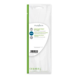Adattatore Audio Ottico angolato 90° Maschio TosLink - Femmina TosLink 10 pezzi Nero