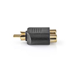 Adattatore subwoofer Maschio RCA - 2x Femmina RCA 10 pezzi Nero