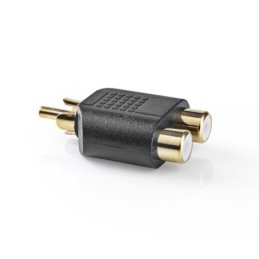 Adattatore subwoofer Maschio RCA - 2x Femmina RCA 10 pezzi Nero