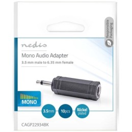 Adattatore audio mono 3,5 mm maschio - 6.35mm femmina confezione 10 pezzi