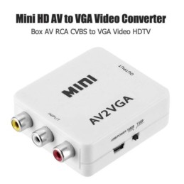 Mini convertitore da AV RCA Audio ad VGA/jack audio