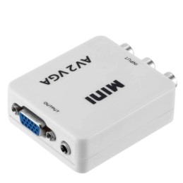 Mini convertitore da AV RCA Audio ad VGA/jack audio