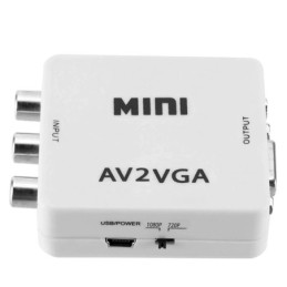 Mini convertitore da AV RCA Audio ad VGA/jack audio