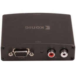 Convertitore video VGA Femmina+2 RCA Femmina - Uscita HDMI Konig
