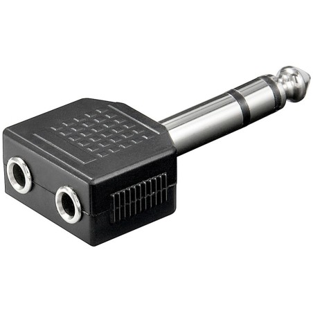 Adattatore audio jack 6,35mm a 2 prese 3,5mm