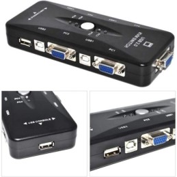 Switch KVM 4 porte USB 2.0 connettori USB/VGA