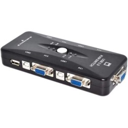 Switch KVM 4 porte USB 2.0 connettori USB/VGA