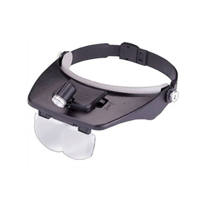 Lente di ingrandimento "a visiera" con illuminazione LED