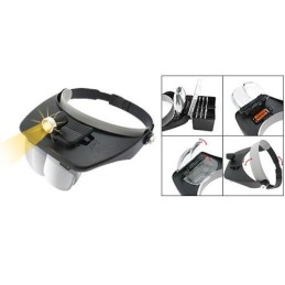 Lente di ingrandimento "a visiera" con illuminazione LED