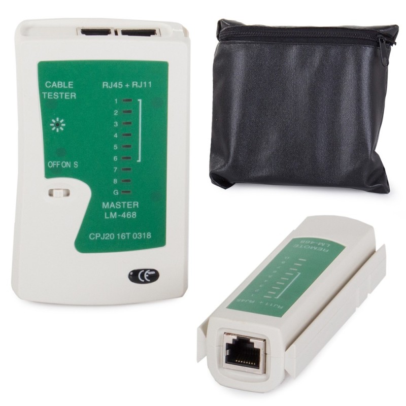 Tester di rete RJ45 e RJ11