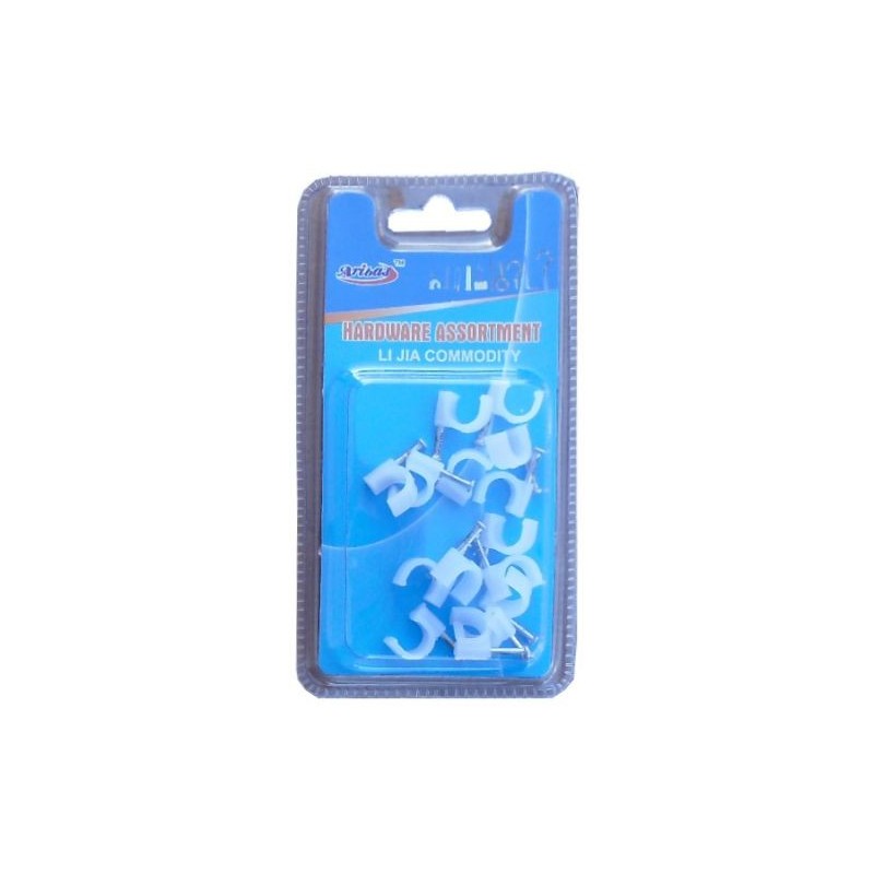 GRAFFETTE FERMACAVO Ø7/8mm con chiodo - Conf. 15pz