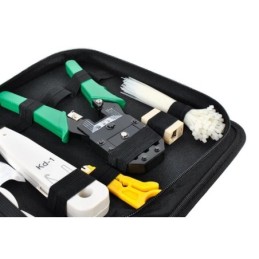 Set di strumenti di rete tester per cavi/crimpatrice/plug/copriconnettore/fascette 145 pezzi