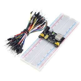 Kit breadboard MB102 830 punti con cavi jumper e modulo di alimentazione