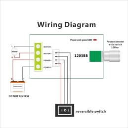 Regolatore di velocità PWM con interruttore 6V 12V 24V 28V 3A 80W