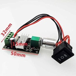 Regolatore di velocità PWM con interruttore 6V 12V 24V 28V 3A 80W