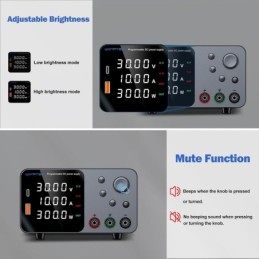 Alimentatore da banco 30V 10A 300W con regolatore di tensione CC USB/TYPE-C 18W