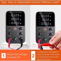 Alimentatore da banco 30V 5A 150W con regolatore di tensione CC USB 18W