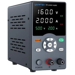 Alimentatore da banco 32V 5A 160W con regolatore di tensione CC USB 18W
