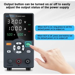 Alimentatore da banco 32V 5A 160W con regolatore di tensione CC USB 18W