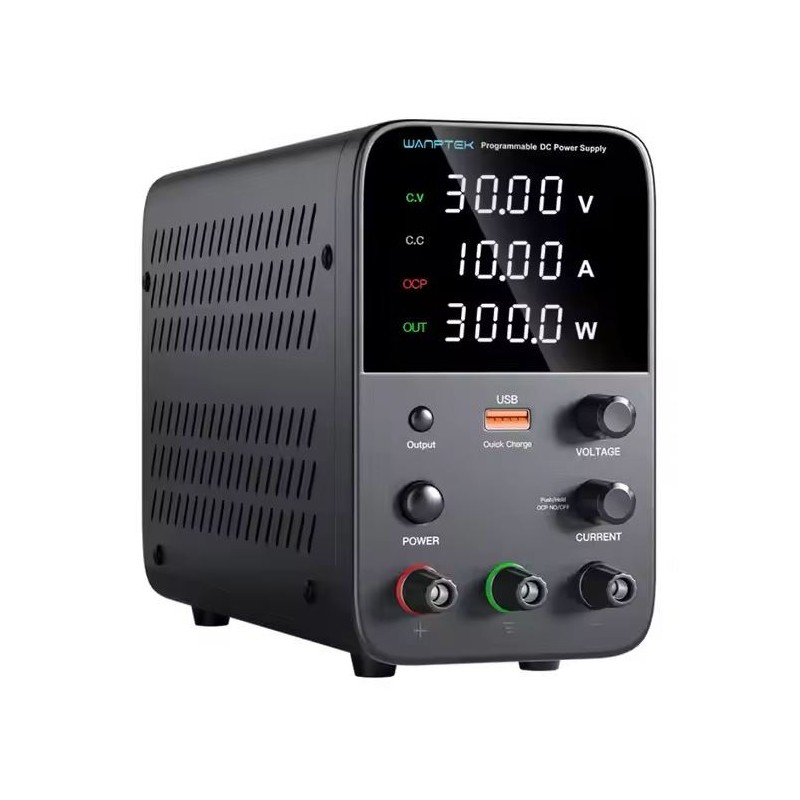 Alimentatore da banco 30V 10A 300W con regolatore di tensione CC USB 18W