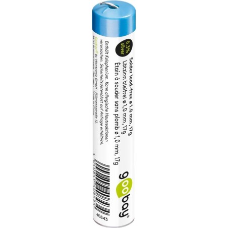 Tubetto stagno per saldatura senza piombo, ø 1,0 mm, 17 g