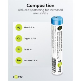 Tubetto stagno per saldatura senza piombo, ø 1,0 mm, 17 g