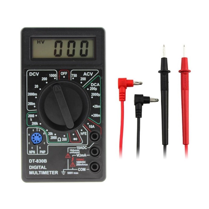 Multimetro digitale portatile DT-830B tester universale con display LCD