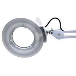 Lampada con lente d’ingrandimento LED da banco 24W con braccio snodabile