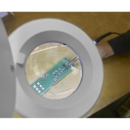 Lampada con lente d’ingrandimento LED da banco 24W con braccio snodabile