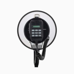 Megafono professionale 25W con Bluetooth®, sirene e riproduzione USB – Nero/Bianco