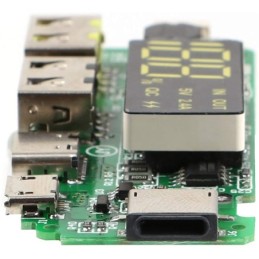 Modulo DualUSB 5V per batterie al litio 18650 con protezione da sovraccarico/cortocircuito