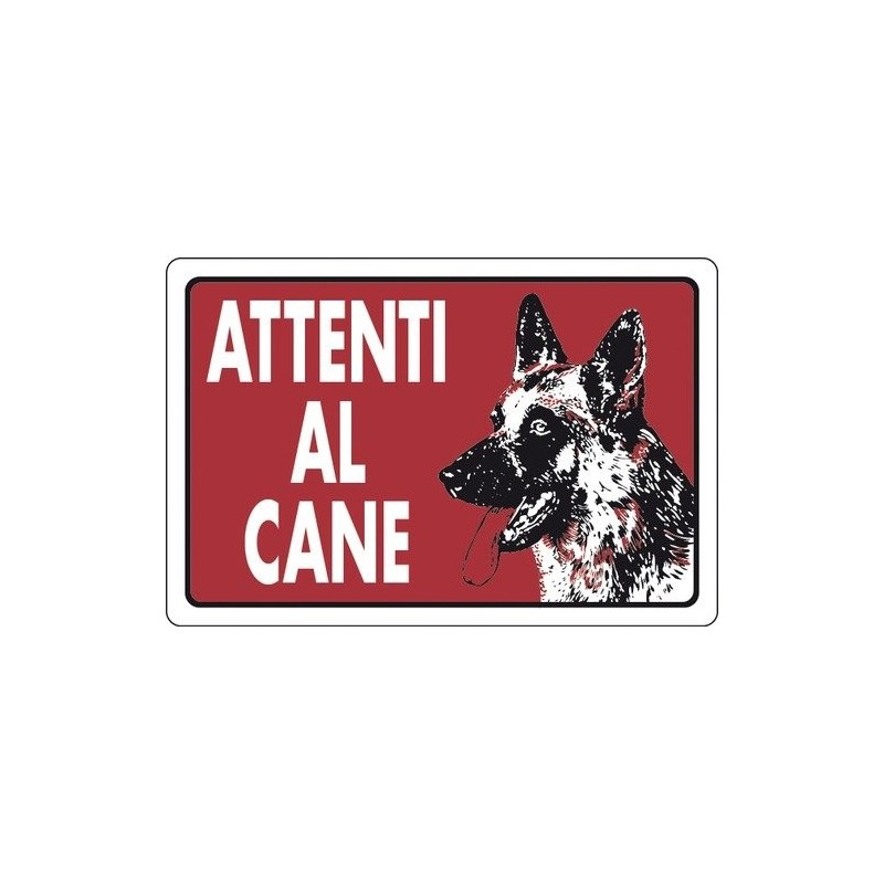 Cartello segnaletico attenti al cane 30x20cm