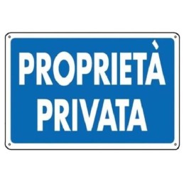Cartello segnaletico "Proprietà privata" 30x20cm