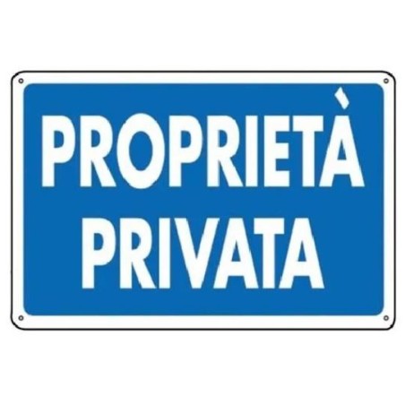 Cartello segnaletico "Proprietà privata" 30x20cm