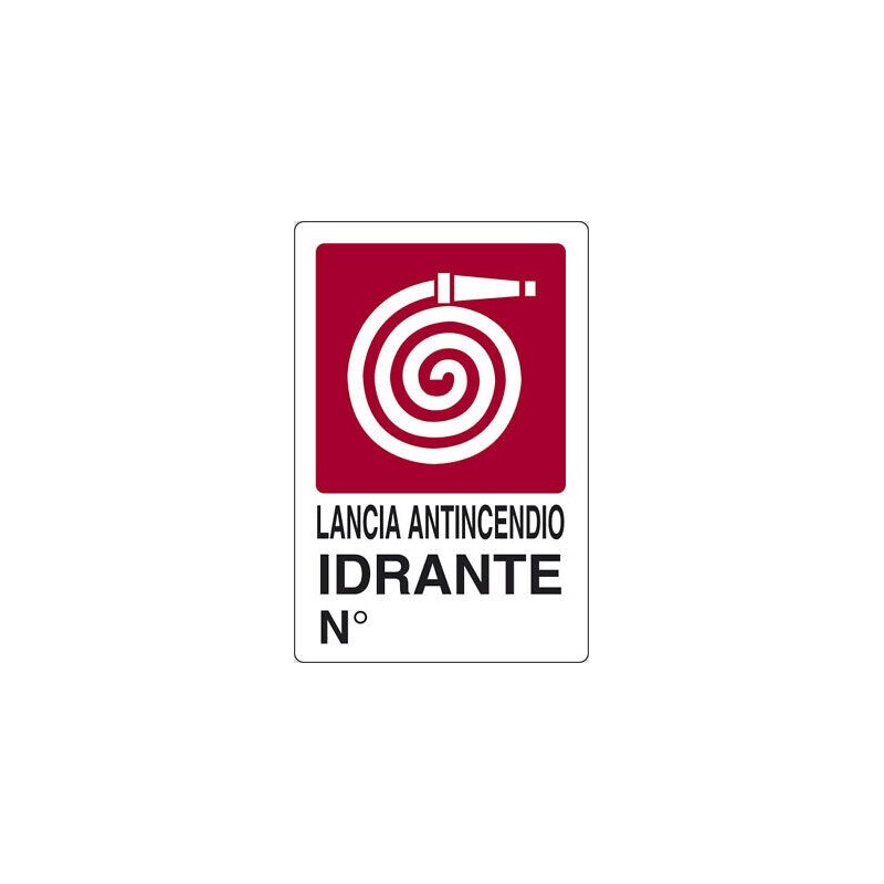 Cartello segnaletico per idrante 20x30cm