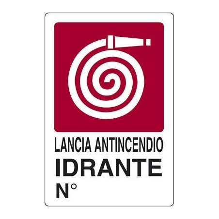 Cartello segnaletico per idrante 20x30cm