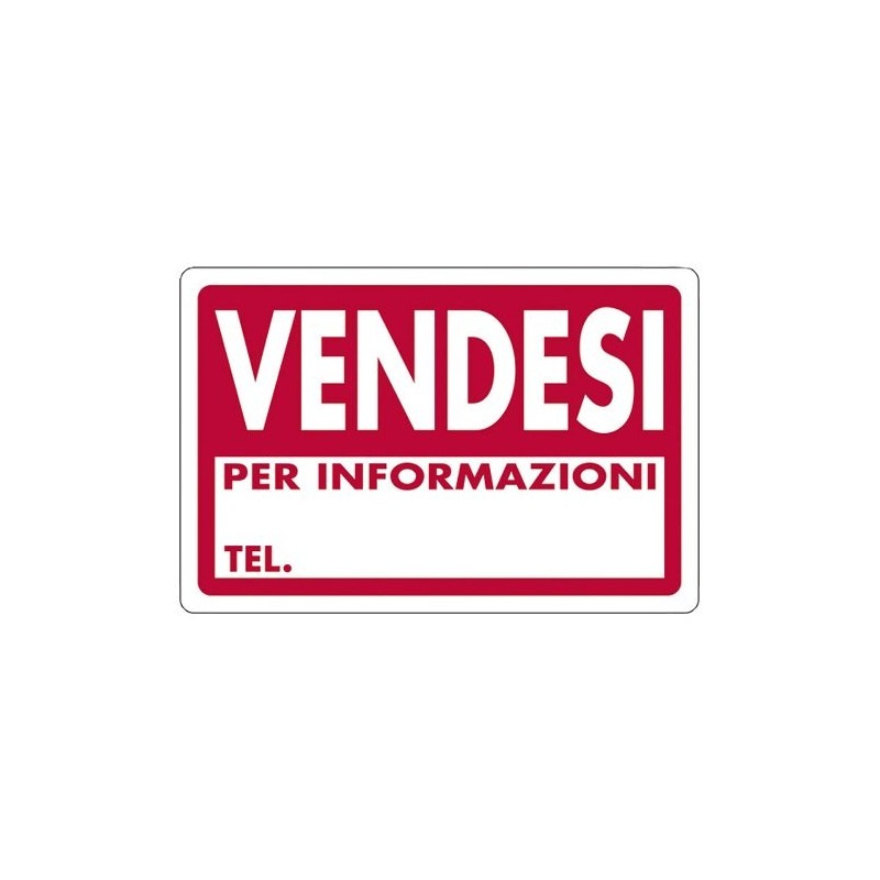 Cartello segnaletico "Vendesi" 30x20cm