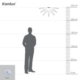 Sensore di movimento PIR ZONA FLAT-W Kanlux