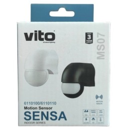 Sensore di movimento PIR nero IP44 1200W