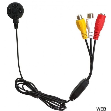 Microtelecamera AHD 3.6mm a colori con microfono 8 LED IR