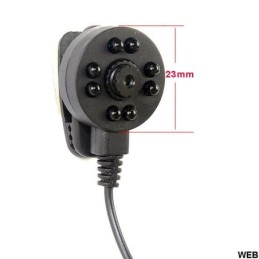 Microtelecamera AHD 3.6mm a colori con microfono 8 LED IR